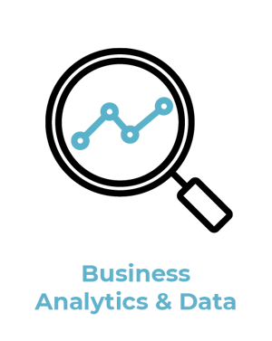 Service Business Analytics and Data Icon
