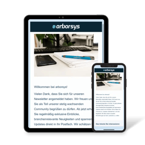 Mockup Newsletter Tablet und Handy